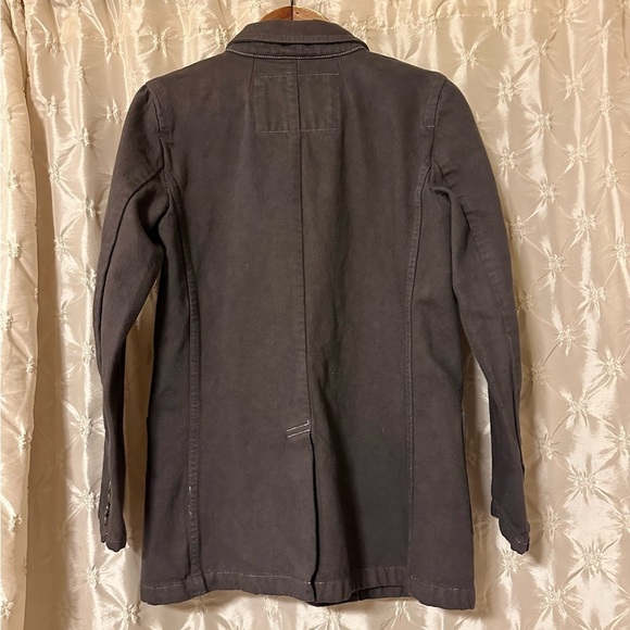 J. Crew Long Parke Blazer Denim Jacket Gray Brown - Picture 3 of 12